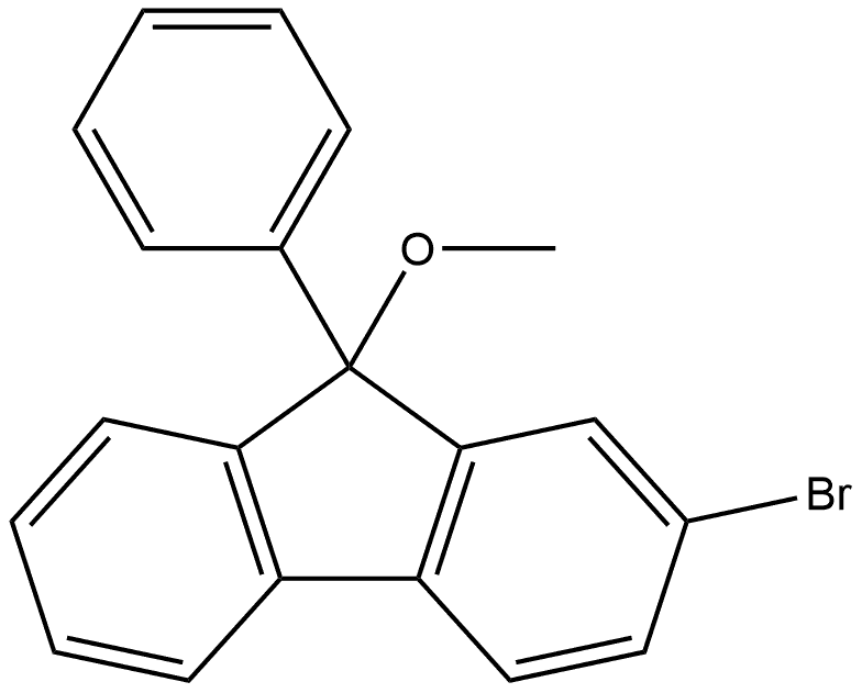 9-苯基-9-甲氧基-2-溴芴 结构式