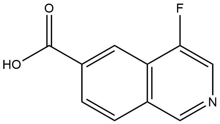 6-Isoquinolinecarboxylic acid, 4-fluoro- 结构式