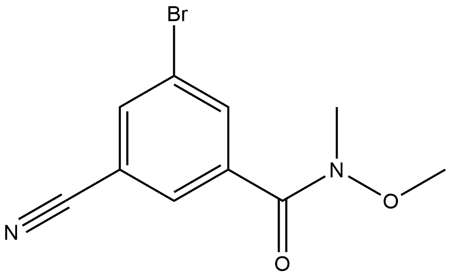 Benzamide, 3-bromo-5-cyano-N-methoxy-N-methyl- 结构式