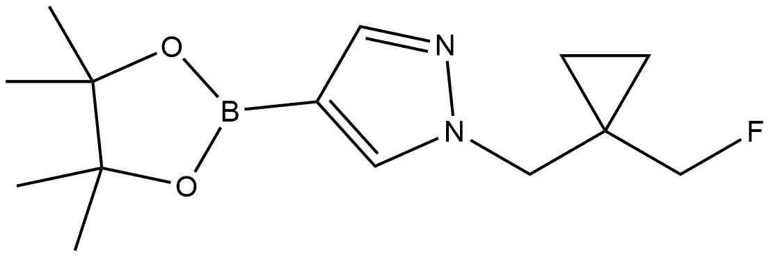 1-((1-(氟甲基)环丙基)甲基)-4-(4,4,5,5-四甲基-1,3,2-二氧杂硼烷-2-基)-1H-吡唑 结构式