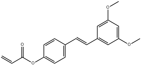 4-(3,5-二甲氧基苯乙烯基)苯基丙烯酸酯 结构式