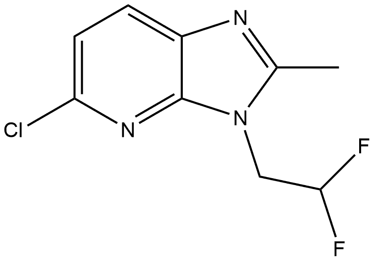 5-氯-3-(2,2-二氟乙基)-2-甲基-3H-咪唑并[4,5-B]吡啶 结构式