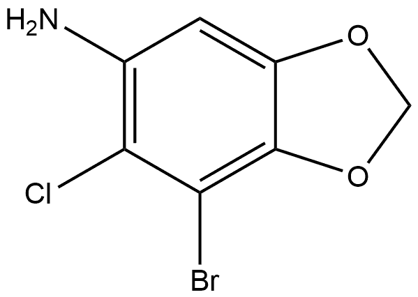 7-溴-6-氯苯并[D][1,3]二羟基-5-胺 结构式