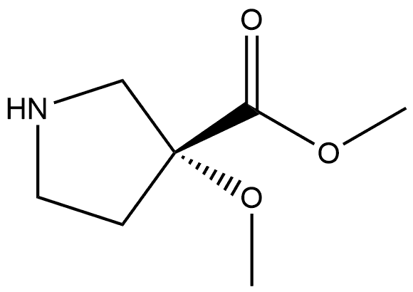 (R)-3-甲氧基吡咯烷-3-羧酸甲酯酒石酸盐 结构式