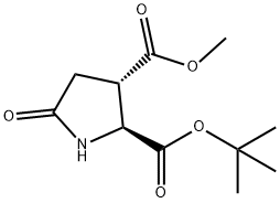 2,3-Pyrrolidinedicarboxylic acid, 5-oxo-, 2-(1,1-dimethylethyl) 3-methyl ester, (2S,3S)- 结构式