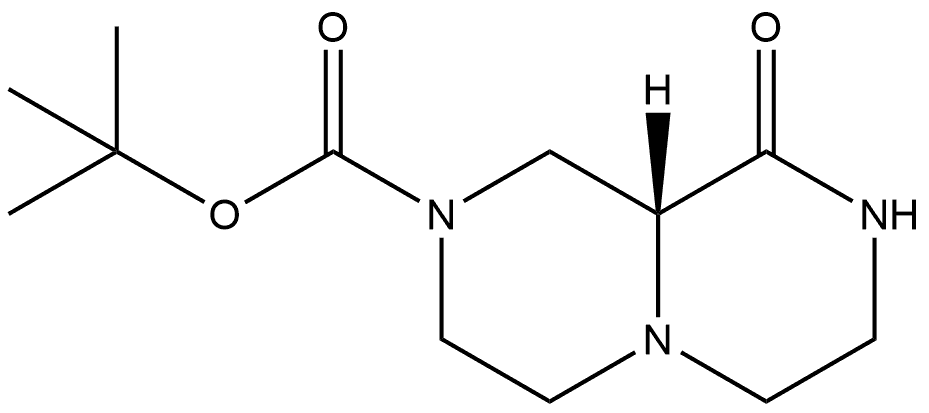 (R)-9-氧代八氢-2H-吡嗪并[1,2-A]吡嗪-2-羧酸叔丁酯 结构式