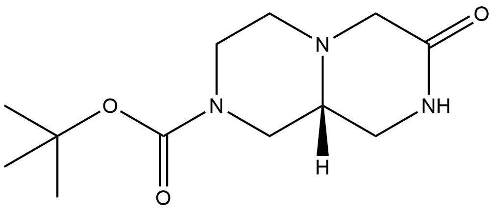 (R)-7-氧代八氢-2H-吡嗪并[1,2-A]吡嗪-2-羧酸叔丁酯 结构式