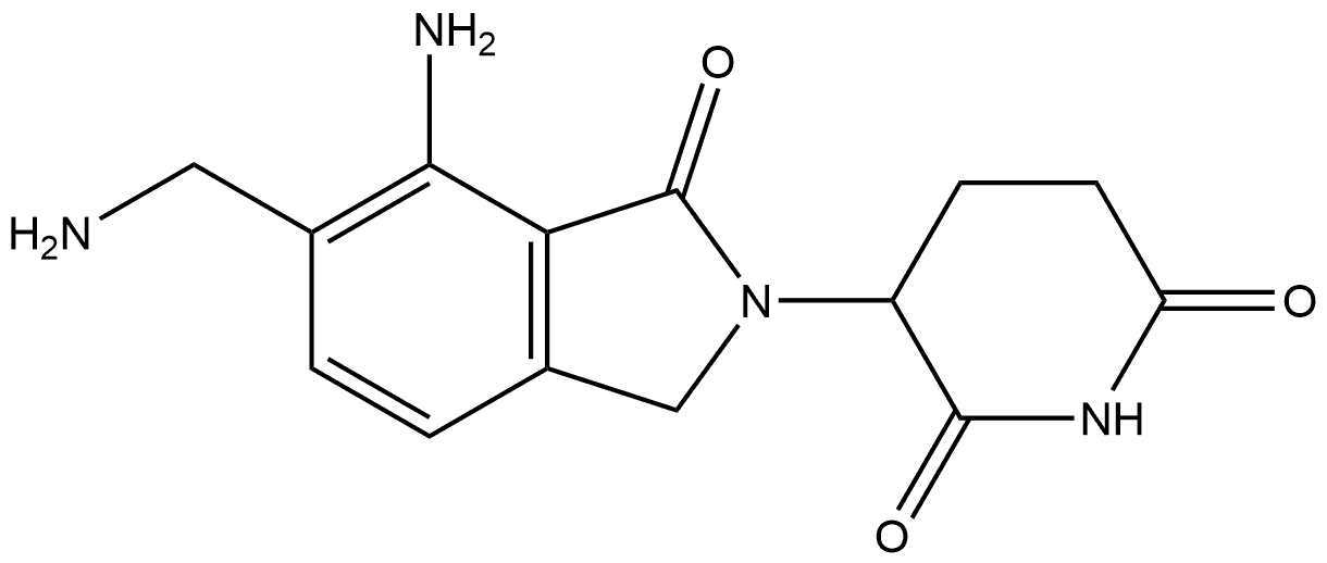 3-(7-氨基-6-(氨甲基)-1-氧代异吲哚啉-2-基)哌啶-2,6-二酮 结构式