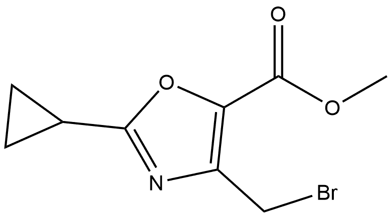 4-(溴甲基)-2-环丙基唑-5-羧酸甲酯 结构式