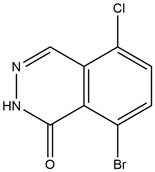 8-溴-5-氯酞嗪-1(2H)-酮 结构式