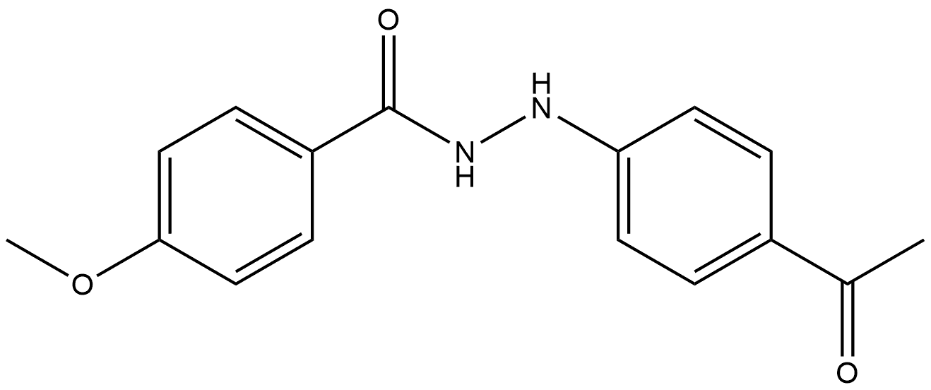 Benzoic acid, 4-methoxy-, 2-(4-acetylphenyl)hydrazide 结构式