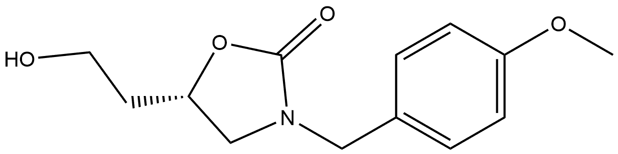 (S)-5-(2-羟乙基)-3-(4-甲氧基苄基)噁唑烷-2-酮 结构式