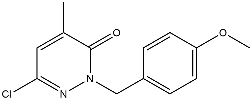 6-氯-2-(4-甲氧基苄基)-4-甲基哒嗪-3(2H)-酮 结构式