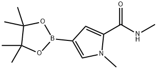 N,1-二甲基-4-(4,4,5,5-四甲基-1,3,2-二氧硼杂环戊烷-2-基)-1H-吡咯-2-甲酰胺 结构式