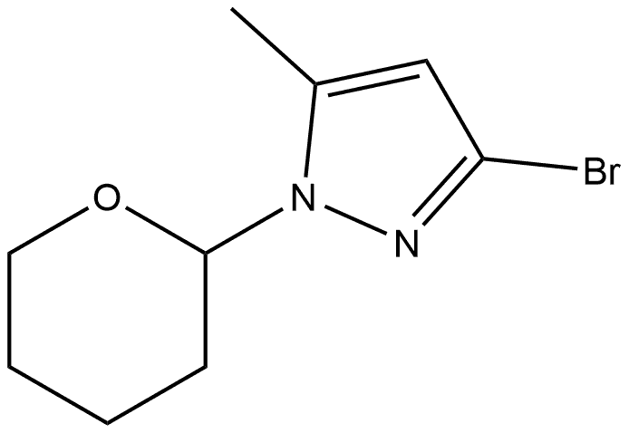 3-溴-5-甲基-1-(四氢-2H-吡喃-2-基)-1H-吡唑 结构式