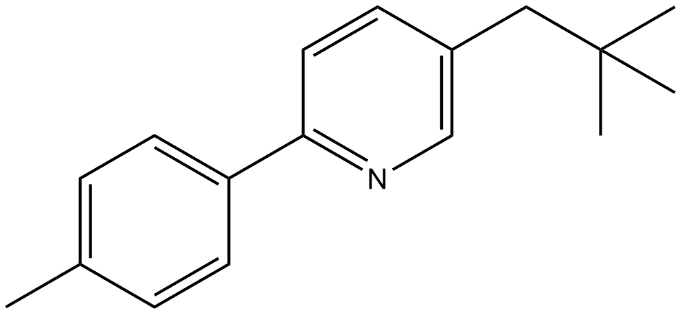 Pyridine, 5-(2,2-dimethylpropyl)-2-(4-methylphenyl)- 结构式