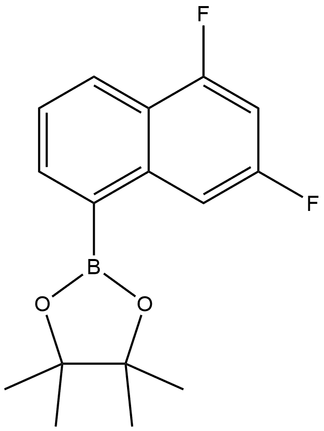 2-(5,7-二氟萘-1-基)-4,4,5-5-四甲基-1,3,2-二氧杂硼烷 结构式