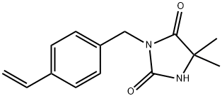 3-[(4-乙烯基苯基)甲基]-5,5-二甲基乙内酰脲 结构式