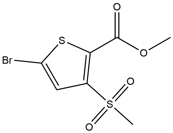 5-溴-3-(甲磺酰基)噻吩-2-羧酸甲酯 结构式