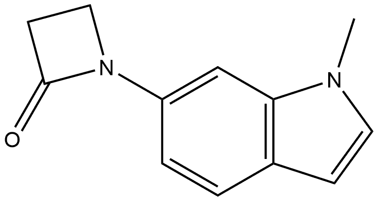 2-Azetidinone, 1-(1-methyl-1H-indol-6-yl)- 结构式