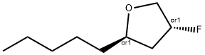 Furan, 4-fluorotetrahydro-2-pentyl-, (2R,4R)-rel- (9CI) 结构式