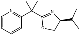 (S)-4-异丙基-2-(2-(吡啶-2-基)丙-2-基)-4,5-二氢恶唑 结构式
