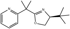 (S)-4-(叔丁基)-2-(2-(吡啶-2-基)丙-2-基)-4,5-二氢恶唑 结构式