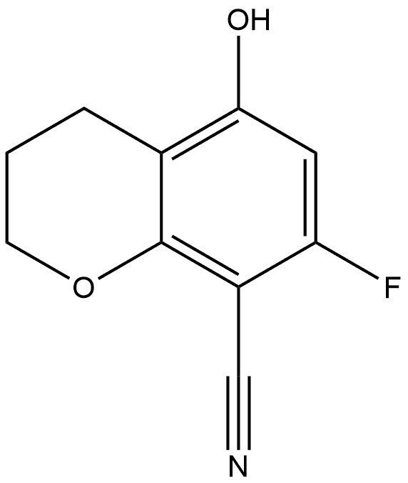 7-氟-5-羟基苯并二氢吡喃-8-腈 结构式