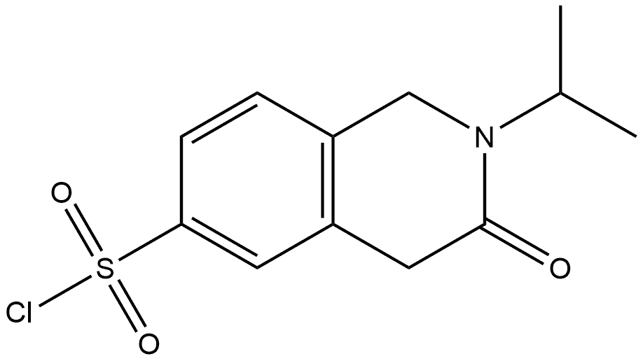 2-异丙基-3-氧代-1,2,3,4-四氢异喹啉-6-磺酰氯 结构式