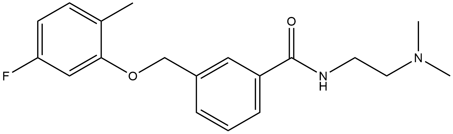 Benzamide, N-[2-(dimethylamino)ethyl]-3-[(5-fluoro-2-methylphenoxy)methyl]- 结构式