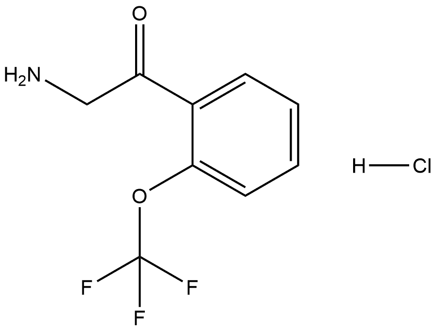 2-氨基-1-[2-(三氟甲氧基)苯基]乙酮盐酸盐 结构式