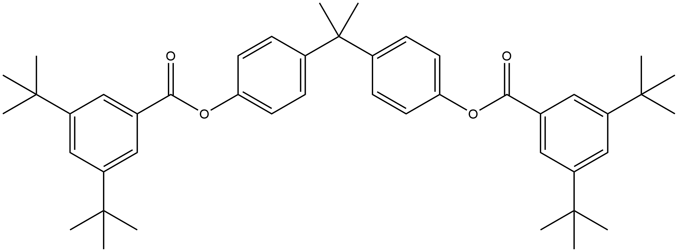 Benzoic acid, 3,5-bis(1,1-dimethylethyl)-, (1-methylethylidene)di-4,1-phenyle... 结构式