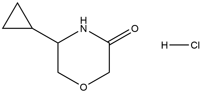 5-cyclopropylmorpholin-3-one hydrochloride 结构式