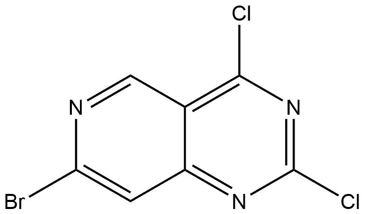 7-bromo-2,4-dichloropyrido[4,3-d]pyrimidine 结构式