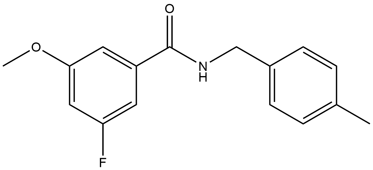 Benzamide, 3-fluoro-5-methoxy-N-[(4-methylphenyl)methyl]- 结构式