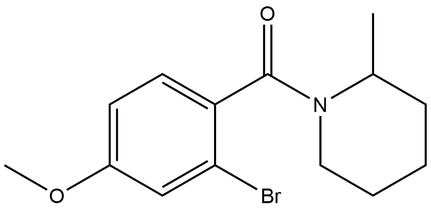 Methanone, (2-bromo-4-methoxyphenyl)(2-methyl-1-piperidinyl)- 结构式