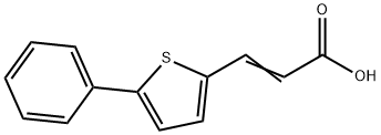 3-(5-苯基噻吩-2-基)丙烯酸 结构式