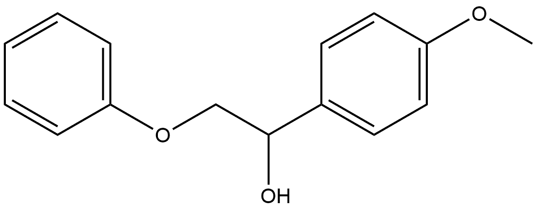 1-(4-甲氧基苯基)-2-苯氧基乙醇 结构式