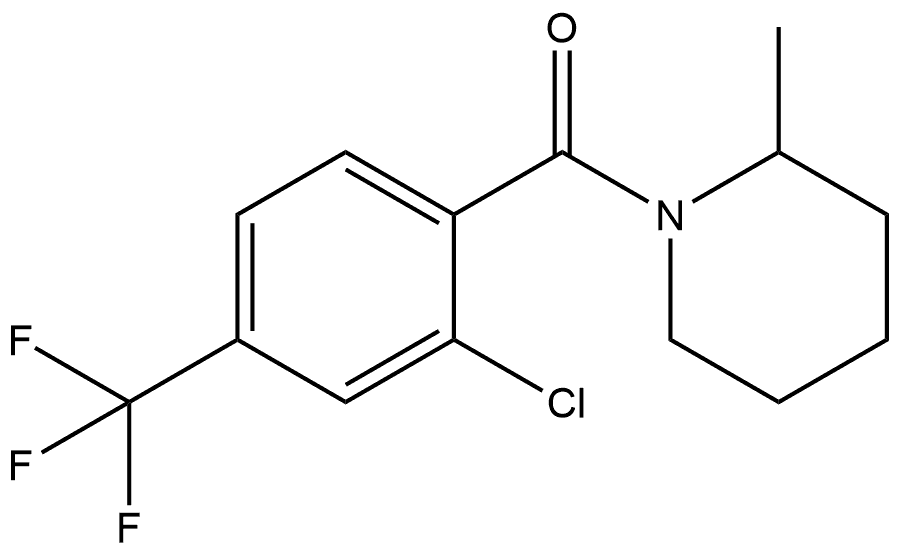 Methanone, [2-chloro-4-(trifluoromethyl)phenyl](2-methyl-1-piperidinyl)- 结构式