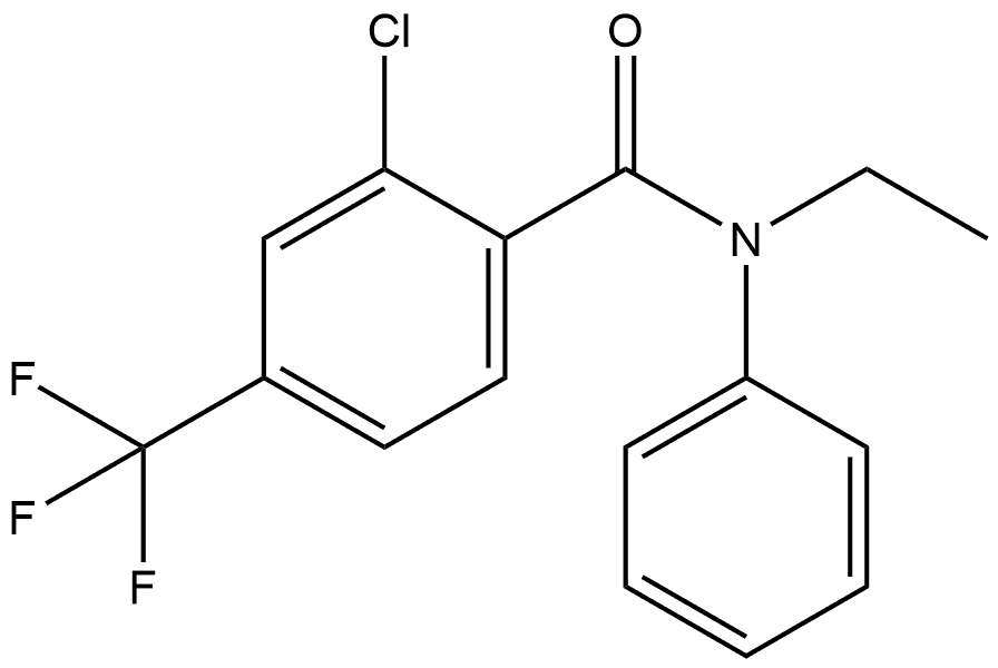 Benzamide, 2-chloro-N-ethyl-N-phenyl-4-(trifluoromethyl)- 结构式