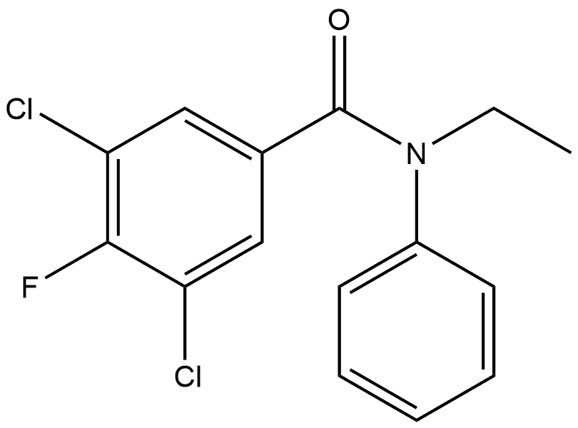 Benzamide, 3,5-dichloro-N-ethyl-4-fluoro-N-phenyl- 结构式