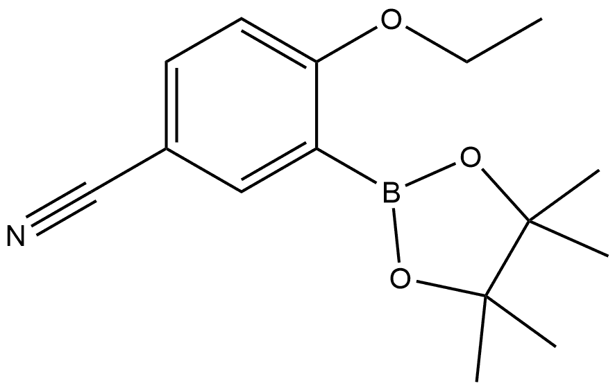 4-乙氧基-3-(4,4,5,5-四甲基-1,3,2-二氧硼杂环戊烷-2-基)苄腈 结构式