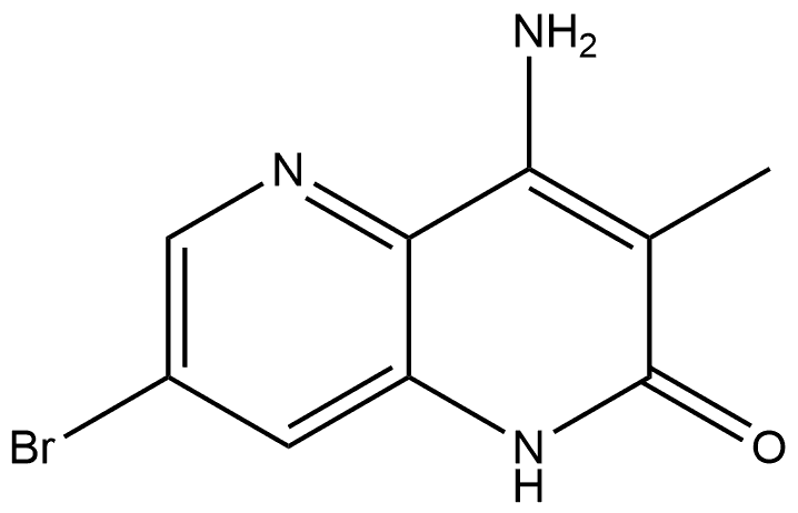 4-氨基-7-溴-3-甲基-1,5-萘啶-2(1H)-酮 结构式