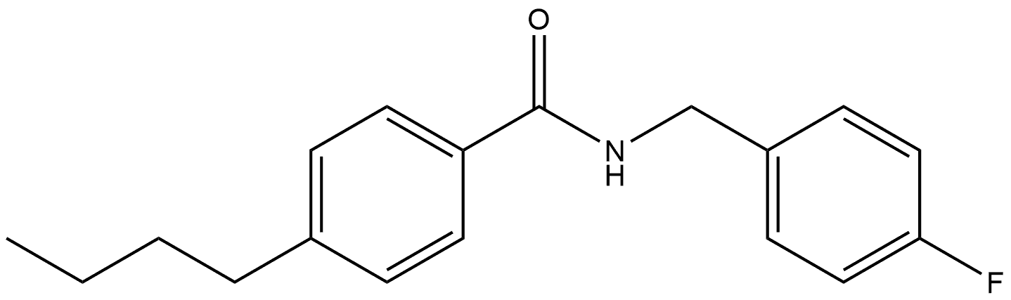 4-butyl-N-(4-fluorobenzyl)benzamide 结构式