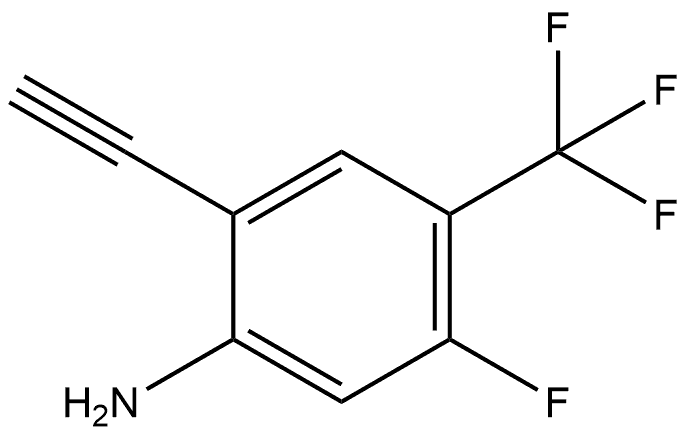 2-乙炔基-5-氟-4-(三氟甲基)苯胺 结构式
