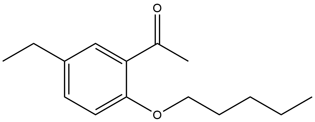 1-[5-Ethyl-2-(pentyloxy)phenyl]ethanone 结构式