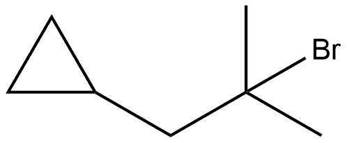 Cyclopropane, (2-bromo-2-methylpropyl)- 结构式
