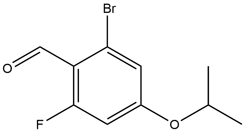 2-Bromo-6-fluoro-4-isopropoxybenzaldehyde 结构式