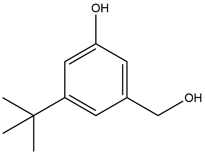 3-(tert-butyl)-5-(hydroxymethyl)phenol 结构式
