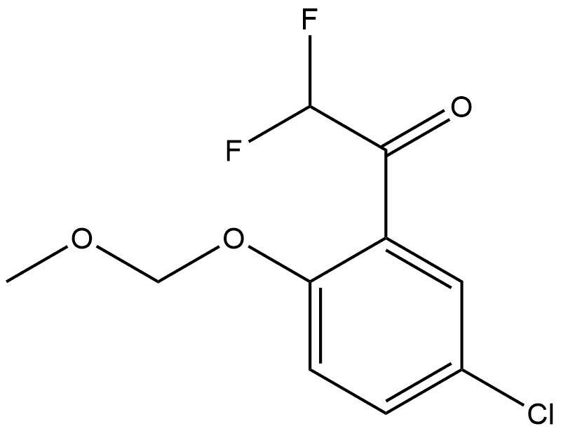 1-(5-Chloro-2-(methoxymethoxy)phenyl)-2,2-difluoroethanone 结构式